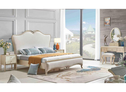 Postel + 2x noční stolky 3-dílná sada ložnice Design Moderní Luxus 180x200 cm Nové