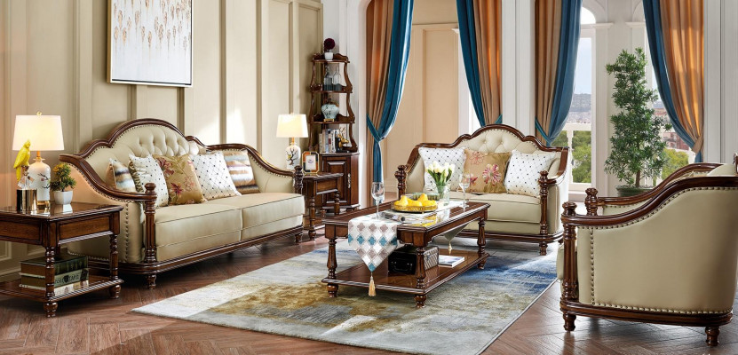 Sofa set 3+2+1 sedadlo Pohovka Kovová sada Kožená Pohovka Klasik.