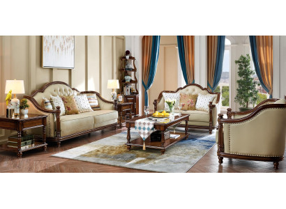Sofa set 3+2+1 sedadlo Pohovka Kovová sada Kožená Pohovka Klasik.