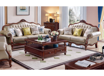 Sofa sestava 3+2 místná umělá kůže gauče polstrování set sof.