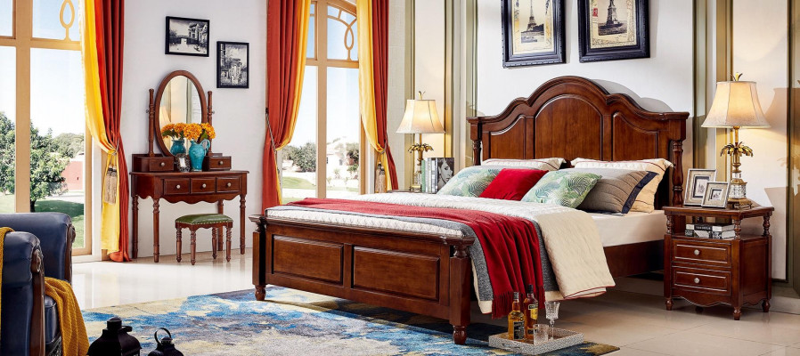 Design postele Luxusní nábytek 2x Noční stolek 3dílná sada ložnice