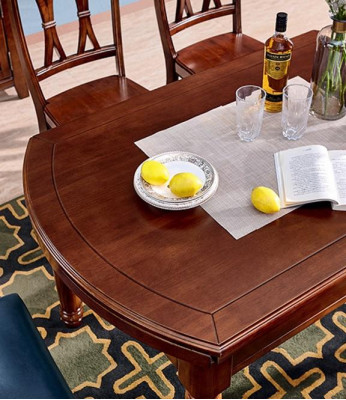 Sada nábytku Komplet Set Jídelní stůl + 6 židlí Skupina jídelního pokoje Dřevěný stůl