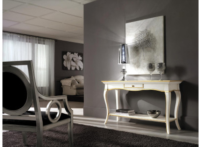 Konzolový noční stolek Ložnice Konferenční stolek Moderní design Nábytek Dřevo Bílý Nový