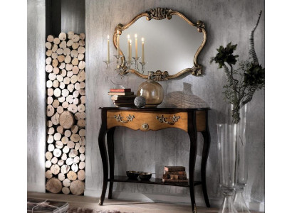 Konferenční stůl Nábytek Barokní Styl Zrcadlo Dřevo Italský Stoly Skupina 2ks. Set