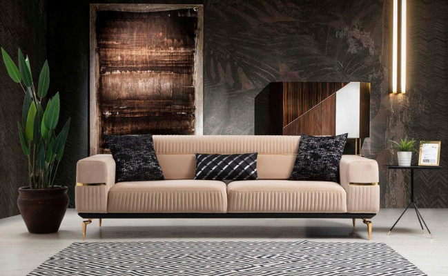 Sedací souprava Kompletní sestava sedadel: pohovka 3+3+1 sedadlo Křeslo potah látkový gauč gauče Nový