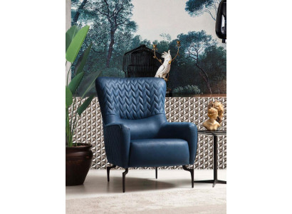 Křeslo jednosedák luxusní 1-sedačkové čalouněné sedadlo designový textilní potah moderní.