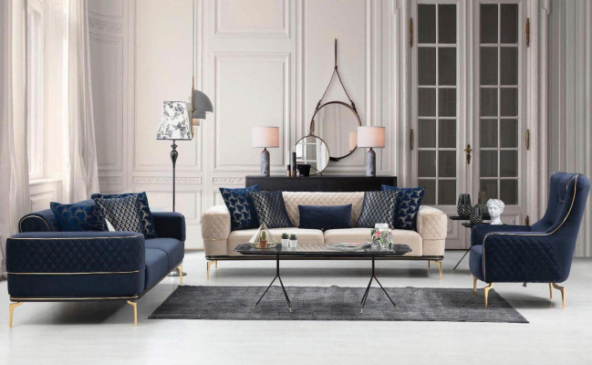 Sofa set Sofa Luxus Armchair Sofas three-seater 3+3+1 seat set Modern