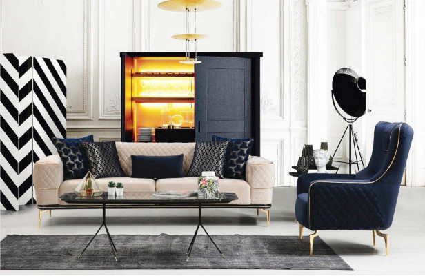 Sofa set Sofa Luxus Armchair Sofas three-seater 3+3+1 seat set Modern