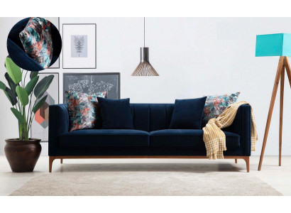 Tří sedačková sedací souprava 3místná pohovka Luxus Sitz Stoff Modern Stil Textil Couchen Möbel