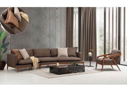 Sofa set rohová sedací souprava křeslo pohovka rohové sedací soupravy sedadlo luxusní čalouněná sada tkanina nová
