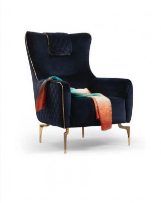 Křeslo křeslo Luxus 1 místné čalouněný designový textilní sedadlo látkové moderní.