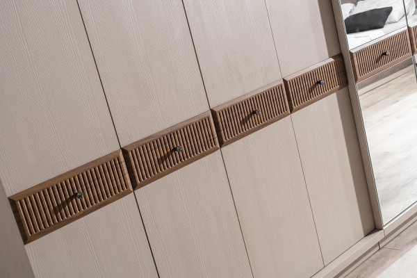 Eleganční šatní skříň Moderní skleněná skříň Šatní skříně do ložnice