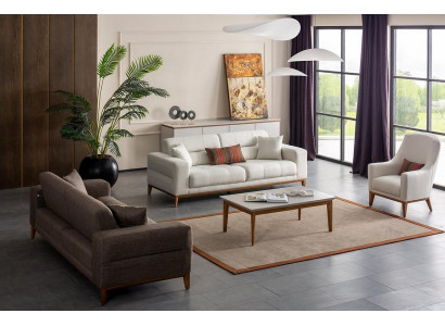 Sofa set Sofa Luxus 2x Sofas 3-místný Moderní jednomístný 3dílný sada
