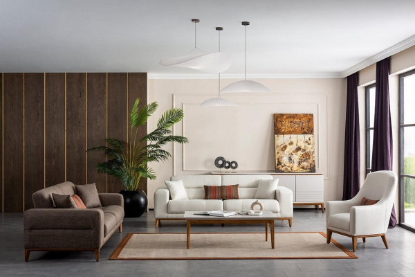 Sofa set Sofa Luxus 2x Sofas 3-místný Moderní jednomístný 3dílný sada