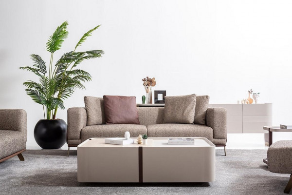 Luxusní pohovka 4místná pohovka Moderní čalouněné pohovky Textilní designérská sedačka Nová