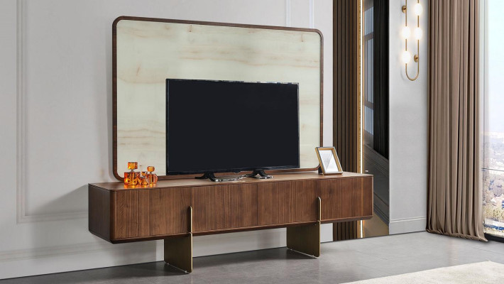Luxusní obývací pokoj set sestává z TV lowboard a TV rámec 2ks. nový