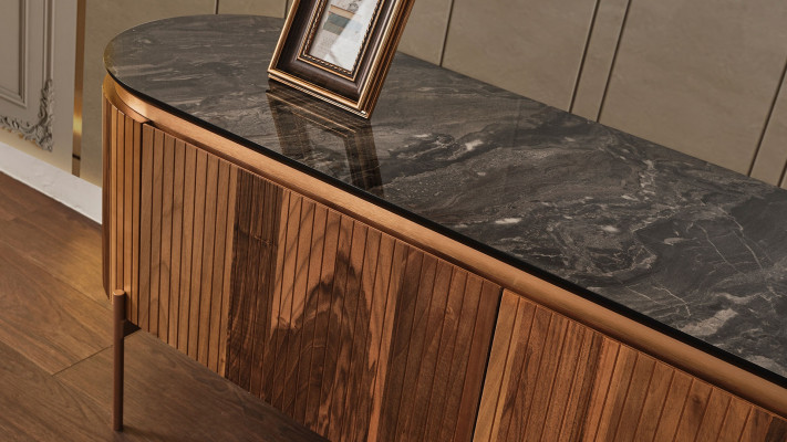 Elegantní televizní komoda hnědé barvy Luxusní nábytek do obývacího pokoje Novinka