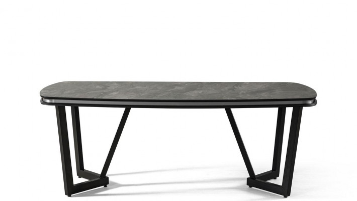 Moderní jídelní stůl jídelna dřevo jídelní stoly stůl styl černý design
