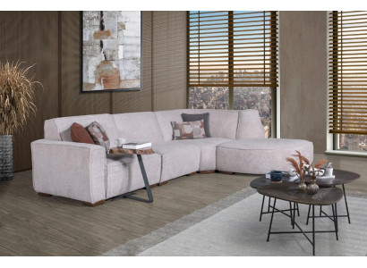 Exklusives Weißes Ecksofa L-Form Wohnzimmer Designer Couch Moderne Möbel