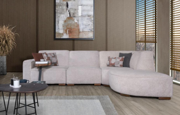 Exklusives Weißes Ecksofa L-Form Wohnzimmer Designer Couch Moderne Möbel