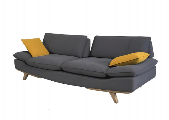 Elegantní šedá třísedadlová pohovka Moderní luxusní obývací pokoj gauče