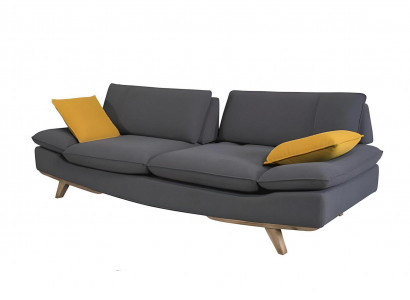 Elegantní šedá třísedadlová pohovka Moderní luxusní obývací pokoj gauče