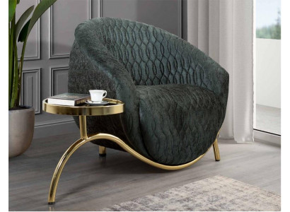 Zelené křeslo s potahem Designer Loungesessel Nábytek Luxusní křeslo pro jednu osobu