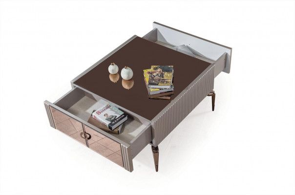 Elegantní obývací pokoj set designérská třímístná pohovka, křeslo, konferenční stolek.