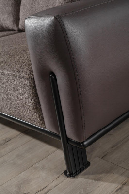 Hnědá obývací místnost 3místná designová sedací souprava Exkluzivní nový gauč