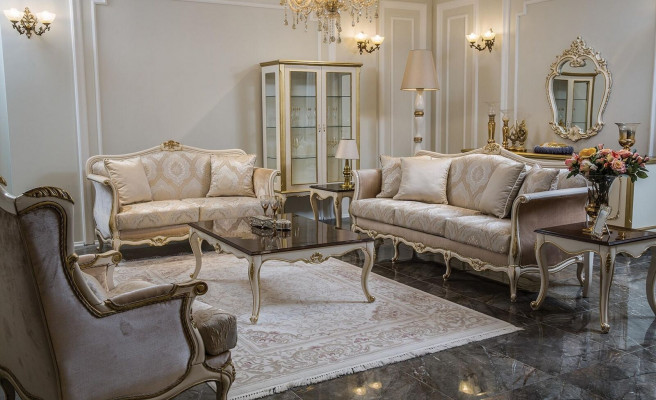 Luxus třímístná pohovka 3místné pohovky Design klasické pohovky Beige