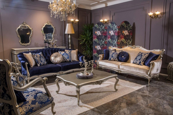 Návrhářské nábytek s polstrováním: Třísedák, pohovka s třemi sedadly - nový textil.