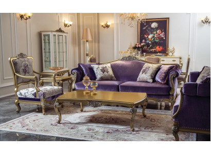 Luxusní sedací souprava 3+2+1 křesla Konferenční stolek Pohovky Křesla Tkanina Pohovka 4 kusy.