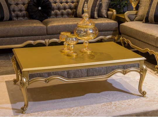 Kompletní sada sedací soupravy 3+3+1+1 sedadel, 5 kusů, barokní rokoko, sedací soupravy, konferenční stolek.