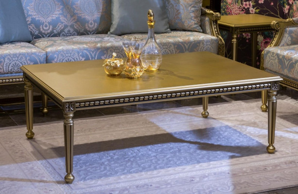 Sada sedací soupravy 3+3+1+1 sedadel modrá pohovka stůl pohovky