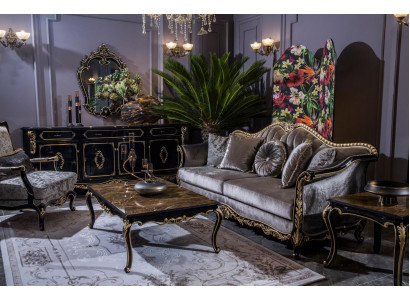 Pohovka komoda konferenční stůl konferenční stolek křeslo sedací souprava 5dílná.