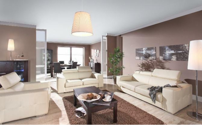 Sofa 3místná, designová sedací souprava, kožené moderní pohovky