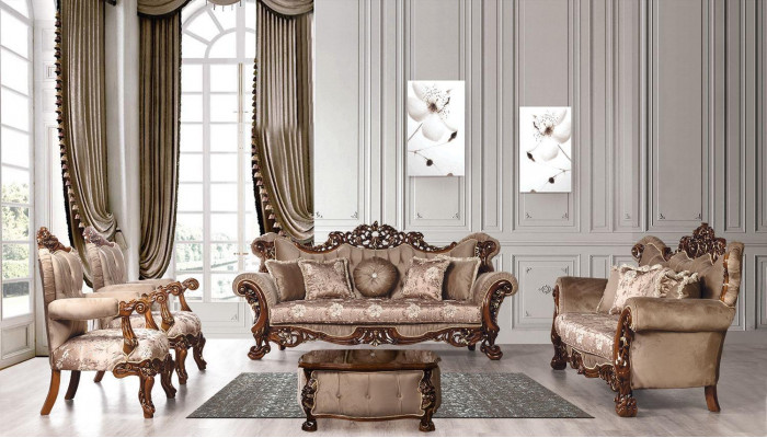 Sedací souprava 3+1 křeslo sedací stolek nové pohovky sada styl art deco