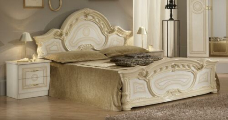 Design ložnice 6 dílná Sada kompletní ložnice Postel Noční stolek Komoda Nové