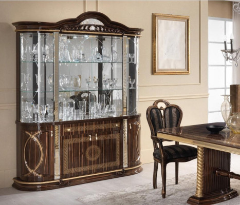Italský nábytek Vitrína xxl Skříň Vitríny Pohlednice Skříně Design Obývací Pokoj