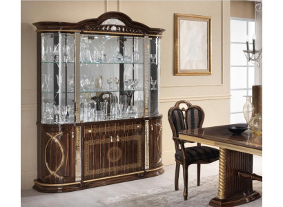 Italský nábytek Vitrína xxl Skříň Vitríny Pohlednice Skříně Design Obývací Pokoj