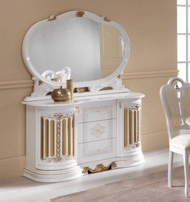 Klasický komodní šatník se zrcadlem XXL skříň Sideboard Italský nábytek