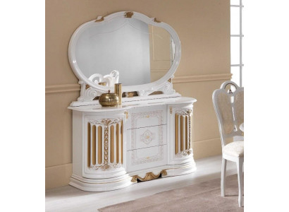 Klasický komodní šatník se zrcadlem XXL skříň Sideboard Italský nábytek