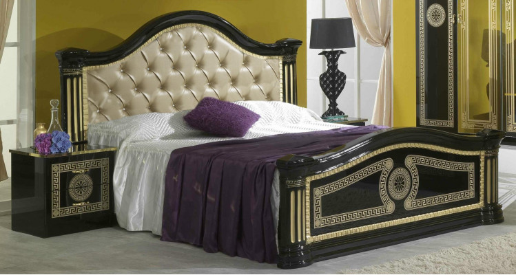 Chesterfield postel Kožená postel Polstrovaná postel Ložnice Manželská postel Lůžka 180x200cm