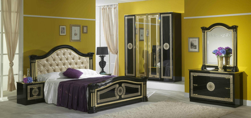 Chesterfield postel Kožená postel Polstrovaná postel Ložnice Manželská postel Lůžka 180x200cm