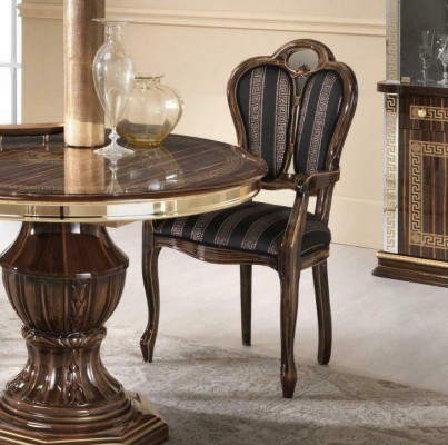 Židle s područkami Luxus Design Židle Textilní Nábytek Jednosedadlový Dřevěný Křeslo Nový