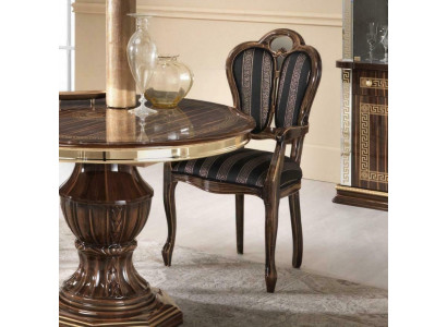 Židle s područkami Luxus Design Židle Textilní Nábytek Jednosedadlový Dřevěný Křeslo Nový