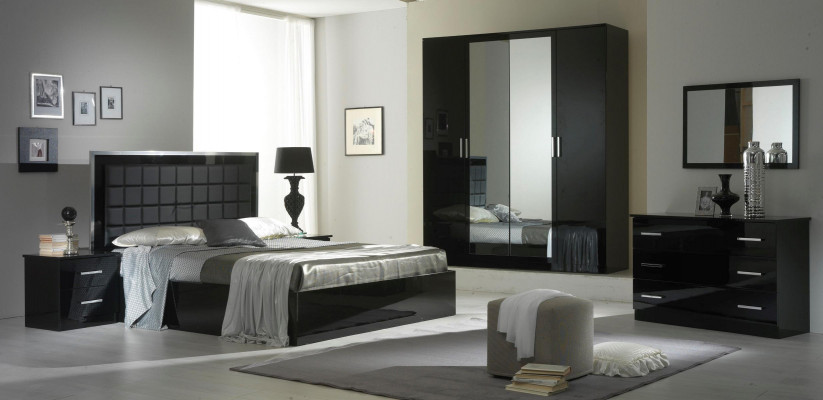 Design Ložnice 6 dílný ložnicový set postel noční stolek komoda Nový