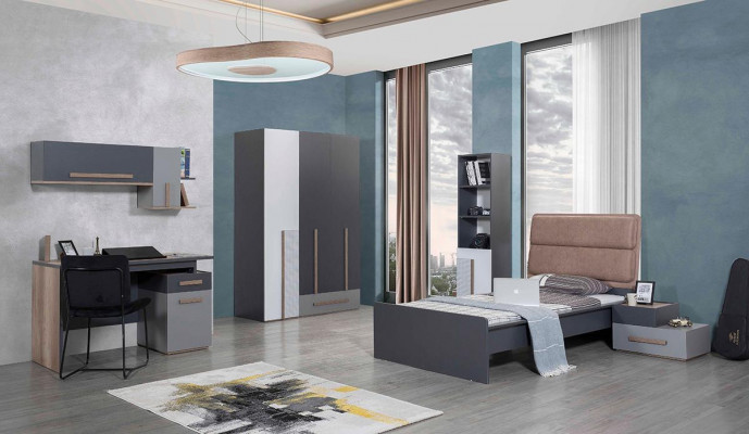 Postel Dětský pokoj Postele Ložnice Nábytek Jednolůžko Zařízení Šedá