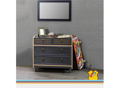 Dětský pokoj komoda se zrcadlem Luxus Console komody nábytek Modrá