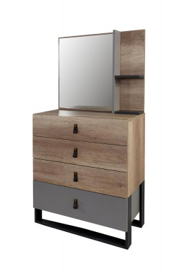 Komoda s zrcadlem Dřevo Moderní Luxusní Design Dětský pokoj Komody